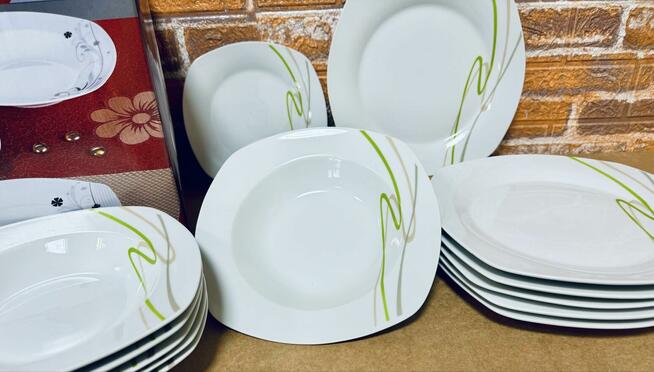 Zestaw obiadowy na 12 osób. Talerze. 36el. Nowy