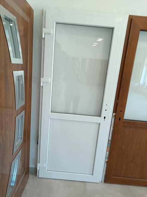 Drzwi PCV sklepowe balkonowe tarasowe 90 x 200