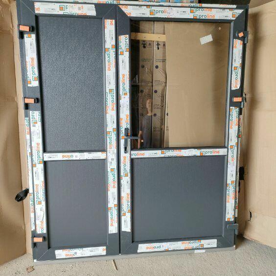 Drzwi PCV sklepowe tarasowe do biura działke 140x210