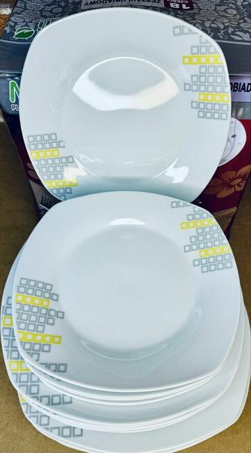 Zestaw talerzy na 6 osób. Serwis 18el. Nowy