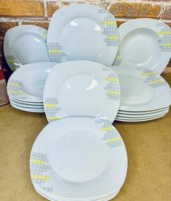 Zestaw obiadowy na 12 osób. Talerze. 36el. Nowy