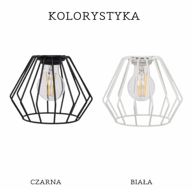 Lampa wisząca sufitowa diament loft Czarna lub Biała