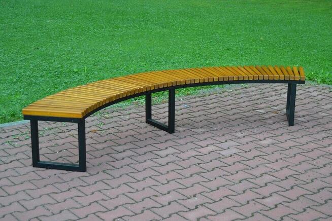 Ławka stalowa półokrągła bez oparcia miejska ŁUK W176