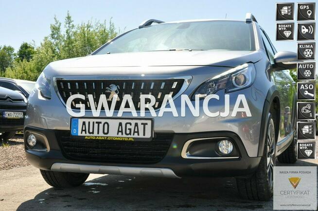 Peugeot 2008 nawi*bluetooth*zestaw głośnomówiący*ledy*pół skóra*nowe opony*