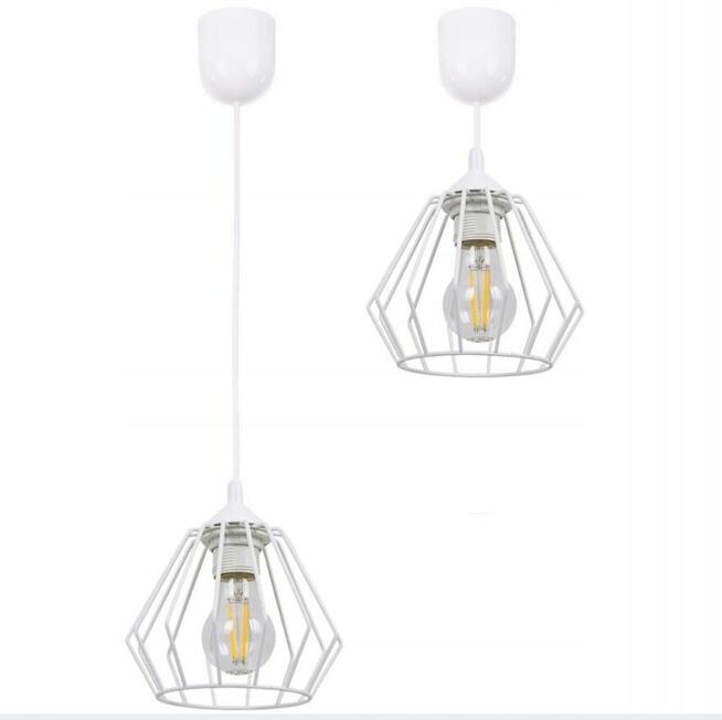 Lampa wisząca sufitowa diament loft Czarna lub Biała