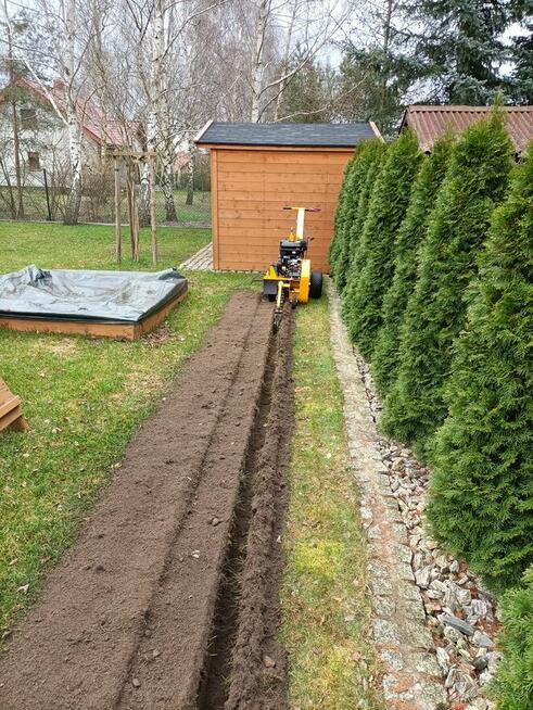 Koparka łańcuchowa do wykopów z rozrusznikiem 14KM wąski 10
