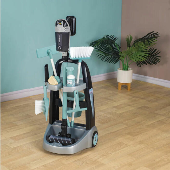 Smoby - Wózek do sprzątania z odkurzaczem Rowenta z dźwiękie