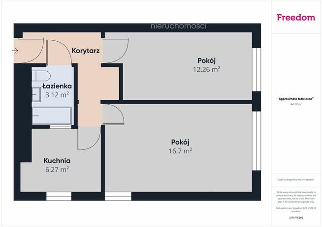 Mieszkanie 2-pok. do remontu, 45m2, duża piwnica,