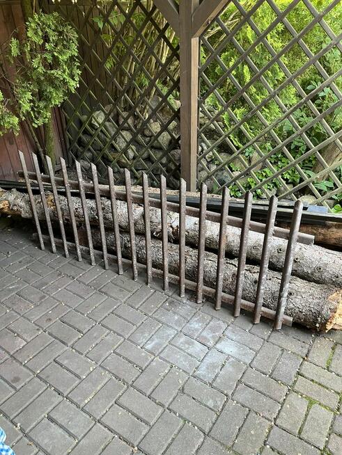 2 przęsła ogrodzenia metalowe