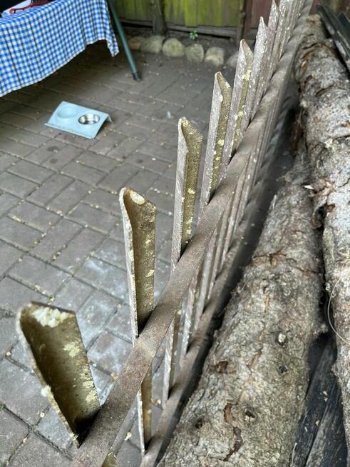 2 przęsła ogrodzenia metalowe