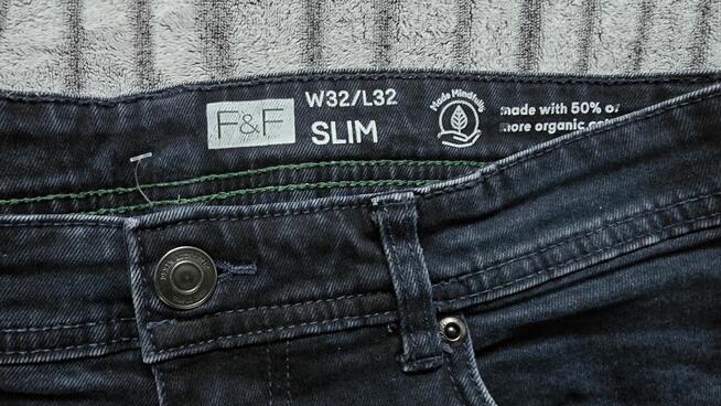 Jeansy Męskie markowej firmy F&F slim stretch.32/32 Nowe