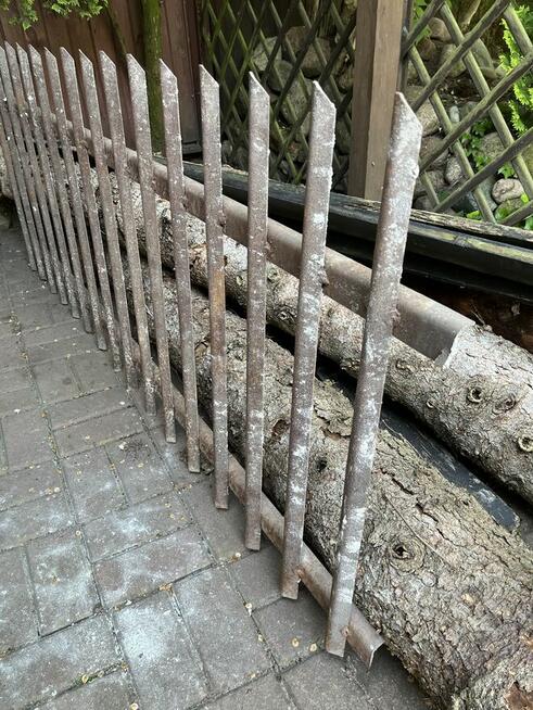 2 przęsła ogrodzenia metalowe