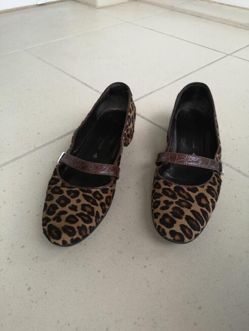 GUIDO SGARIGLIA buty włoskie damskie panterka skórzane r. 39