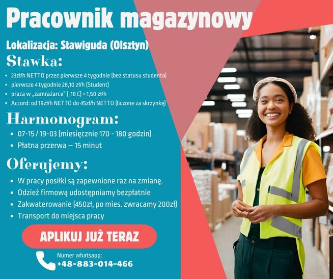 Pracownik Magazynu - Biedronka