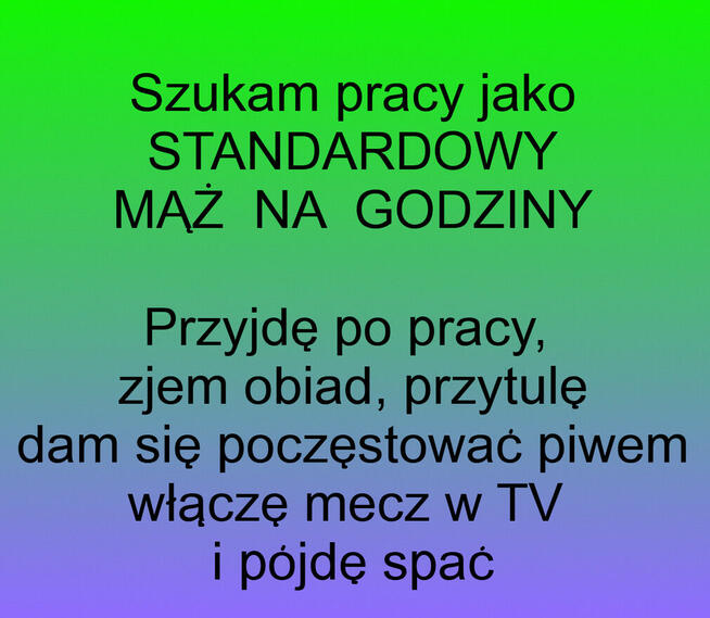 Mąż na godziny ;)