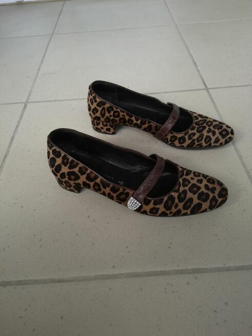 GUIDO SGARIGLIA buty włoskie damskie panterka skórzane r. 39