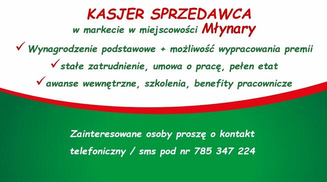 Praca w markecie, Dino Polska S.A, Młynary