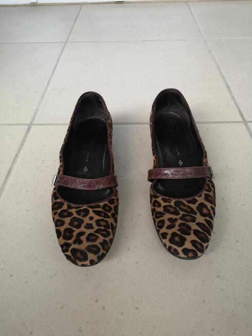 GUIDO SGARIGLIA buty włoskie damskie panterka skórzane r. 39