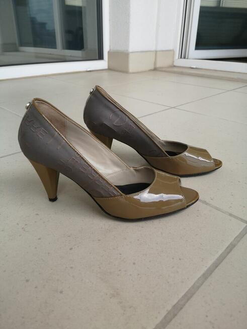 GF FERRE Gianfranco Ferre buty włoskie na szpilce skórzane