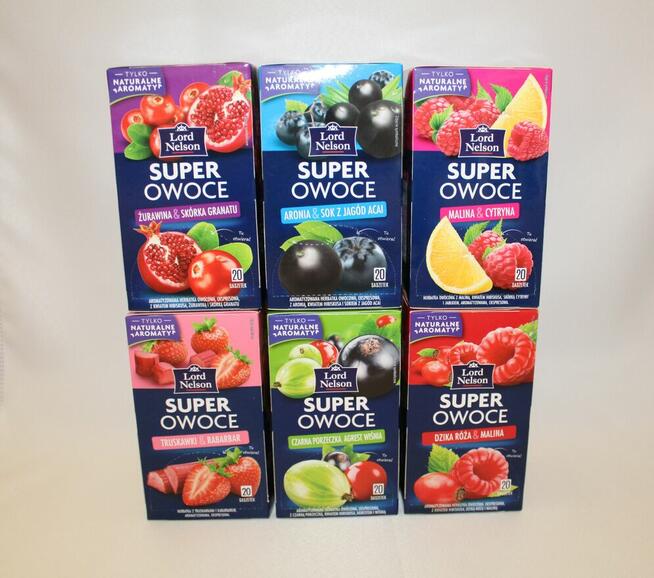 Herbata Lord Nelson owocowa Super Owoce - różne smaki