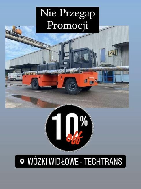 wózek widłowy bocznego załadunku z platformą 6 T PROMOCJA -