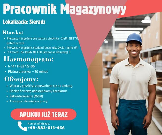 Pracownik Magazynu - Biedronka