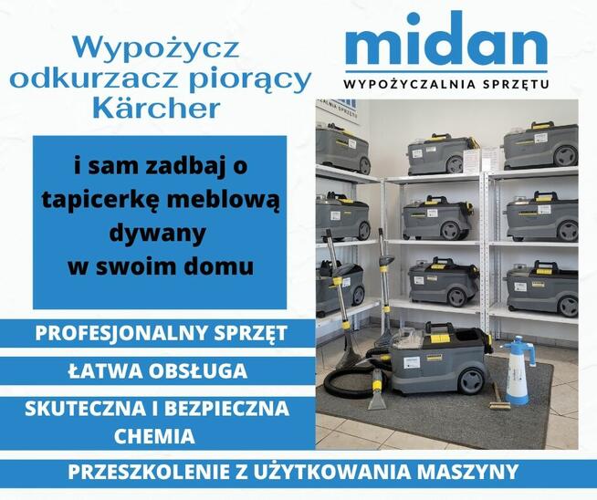 Wynajem odkurzaczy piorących Kärcher, pranie tapicerki
