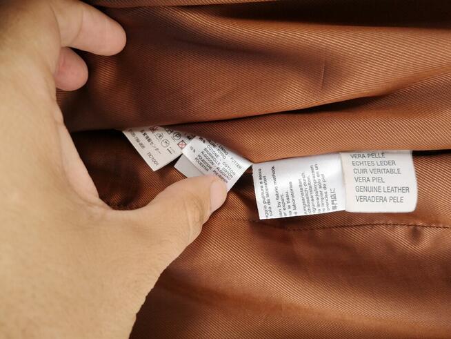 MAX MARA kurtka skórzana damska r. 40, lamówki i wypusty