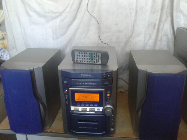 radio kaseta CD wieża PANASONIC cały komplet z pilotem