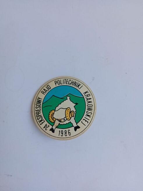 Znaczek na agrafce.Ekspresowy Rajd Politechniki Krak. 1986