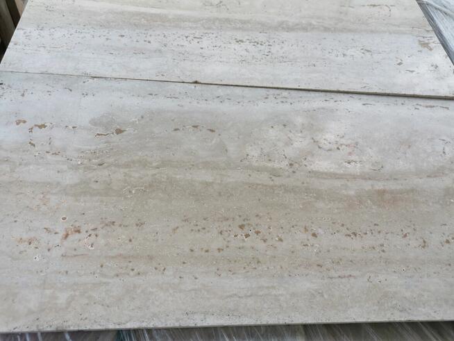 Płytki marmurowe TRAWERTYN pasy 1,5 cm poler