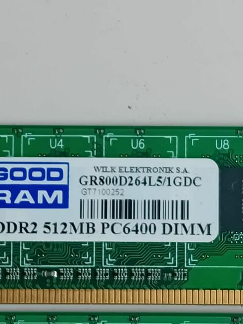 Pamięci RAM. GOODRAM. DDR2 512MB PC6400 DIMM i DDR2 1GB PC64