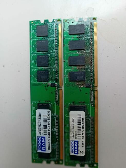 Pamięci RAM. GOODRAM. DDR2 512MB PC6400 DIMM i DDR2 1GB PC64