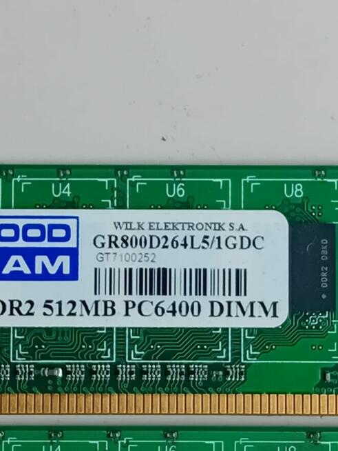 Pamięci RAM. GOODRAM. DDR2 512MB PC6400 DIMM i DDR2 1GB PC64