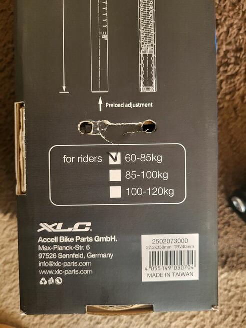 Sztyca wspornik siodełka XLC Comp SP-S08amortyzowany 27,2 mm