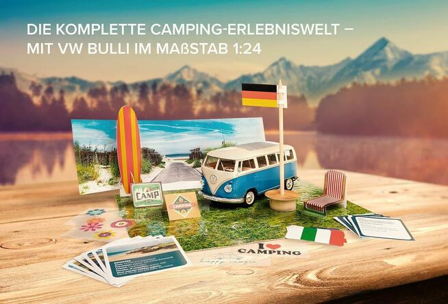 Metalowy model VW T1 kalendarz adwentowy 1:24 caravaning Fra