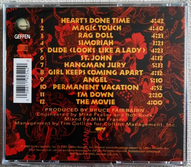 Sprzedam Album CD Aerosmith Permanent Vacation CD-Nowa