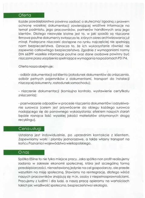 Archiwizacja, digitalizacja oraz niszczenie dokumentów