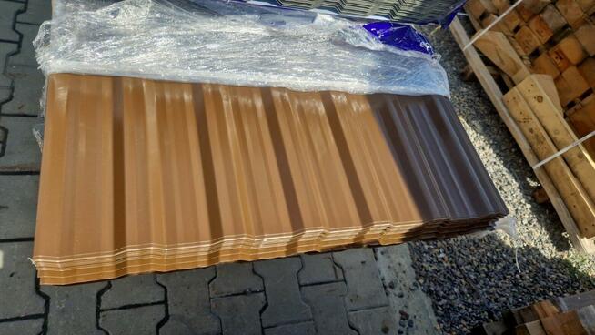 Blacha Trapezowa - jasny brąz połysk - tanio i od ręki