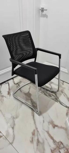 Fotel konferencyjny krzesło krzesła na płozach Klöber czarne