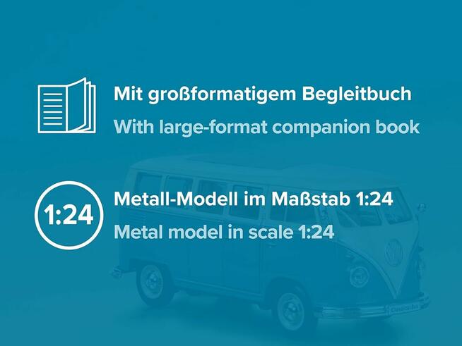 Metalowy model VW T1 kalendarz adwentowy 1:24 caravaning Fra