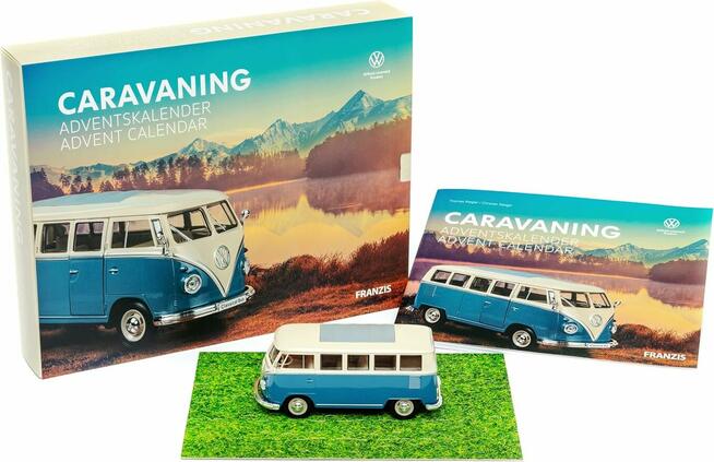 Metalowy model VW T1 kalendarz adwentowy 1:24 caravaning Fra