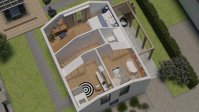 Dom jednorodzinny szkieletowy 106m2