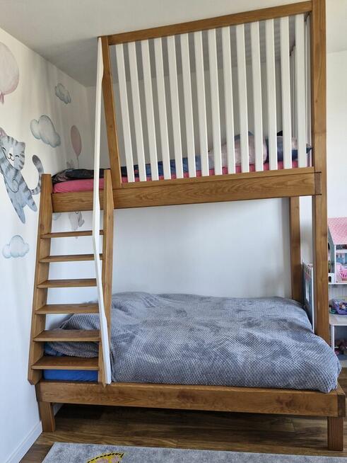 Łóżko piętrowe drewniane antresola