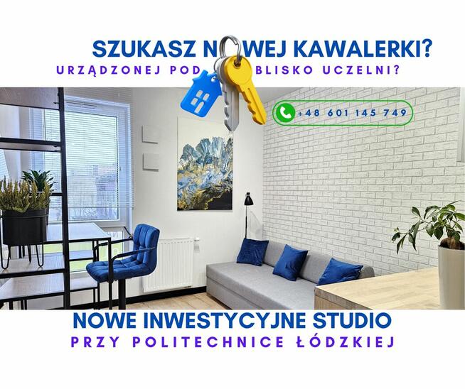 Nowa wykończona KAWALERKA! Centrum przy Politechnice/600m do