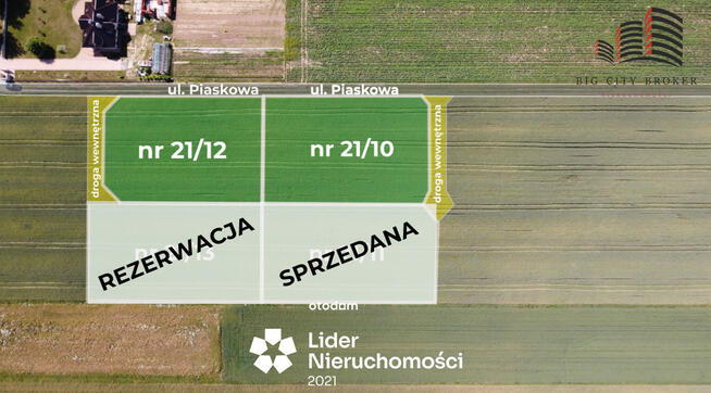 Działka budowlana Wilczopole-Kolonia gm. Głusk, Piaskowa