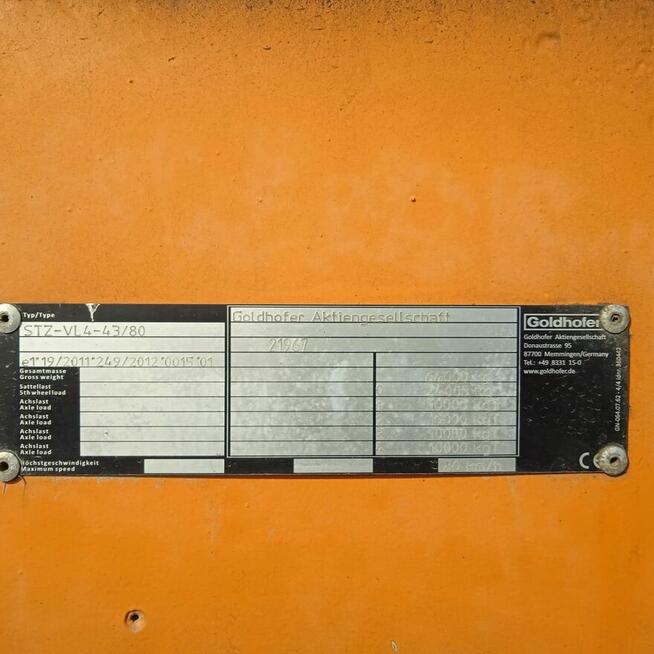 Sprzedam naczepę specjalną Goldhofer