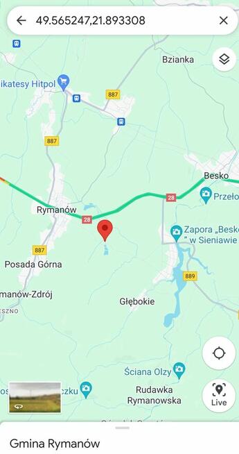 Rymanow - Bartoszów- budowlana dzialka na sprzedaz!