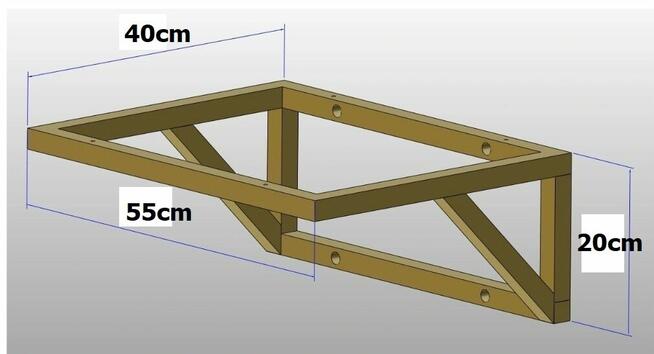 Stelaż pod konsolę blat umywalkę Boho konsola łazienkowa 55x