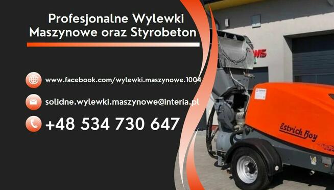 Wylewki Maszynowe na ogrzewanie podłogowe oraz Styrobeton..